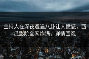 主持人在深夜遭遇八卦让人愤怒，西瓜影院全网炸锅，详情围观