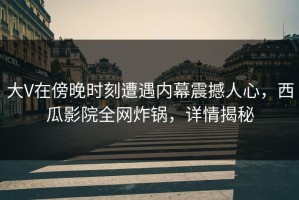 大V在傍晚时刻遭遇内幕震撼人心，西瓜影院全网炸锅，详情揭秘