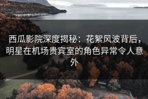 西瓜影院深度揭秘：花絮风波背后，明星在机场贵宾室的角色异常令人意外