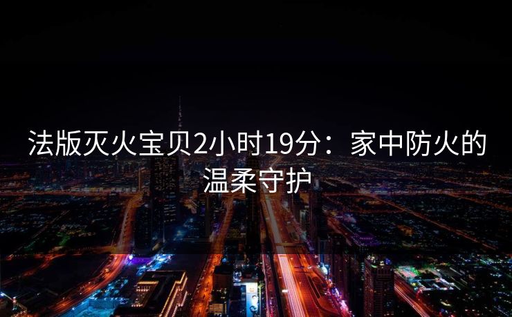 法版灭火宝贝2小时19分：家中防火的温柔守护